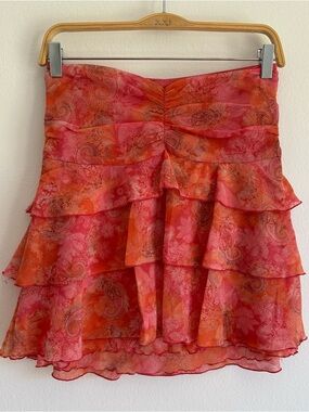 Vintage Y2K Fairy Tank Top Strapless Layered A Pea in the Pod Paisley Pink